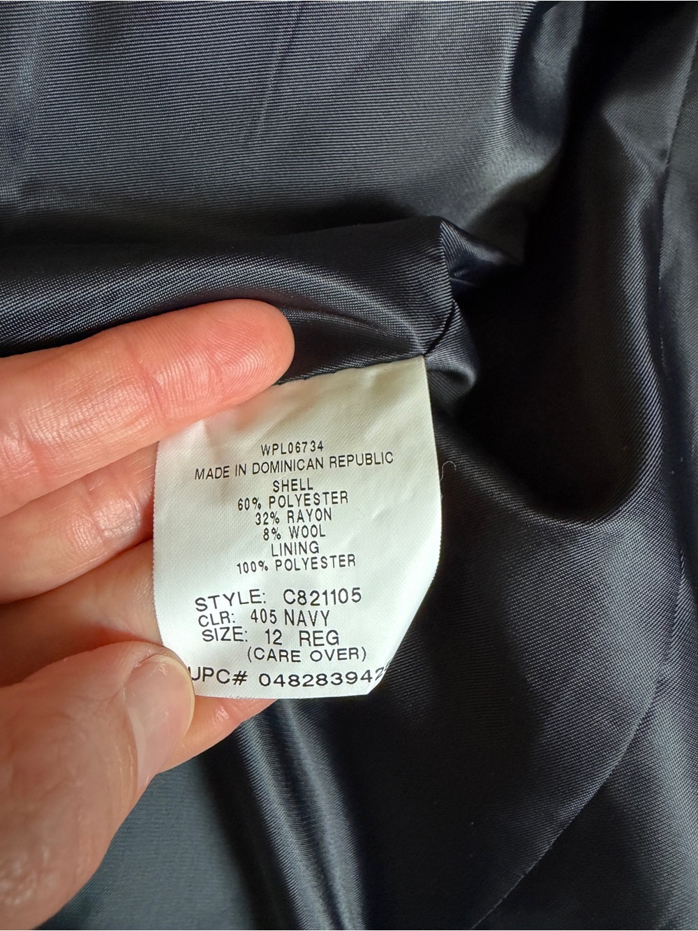 Chaps Boys Navy Blue Blazer Size 12 Regular Single Vent - Picture 7 of 11